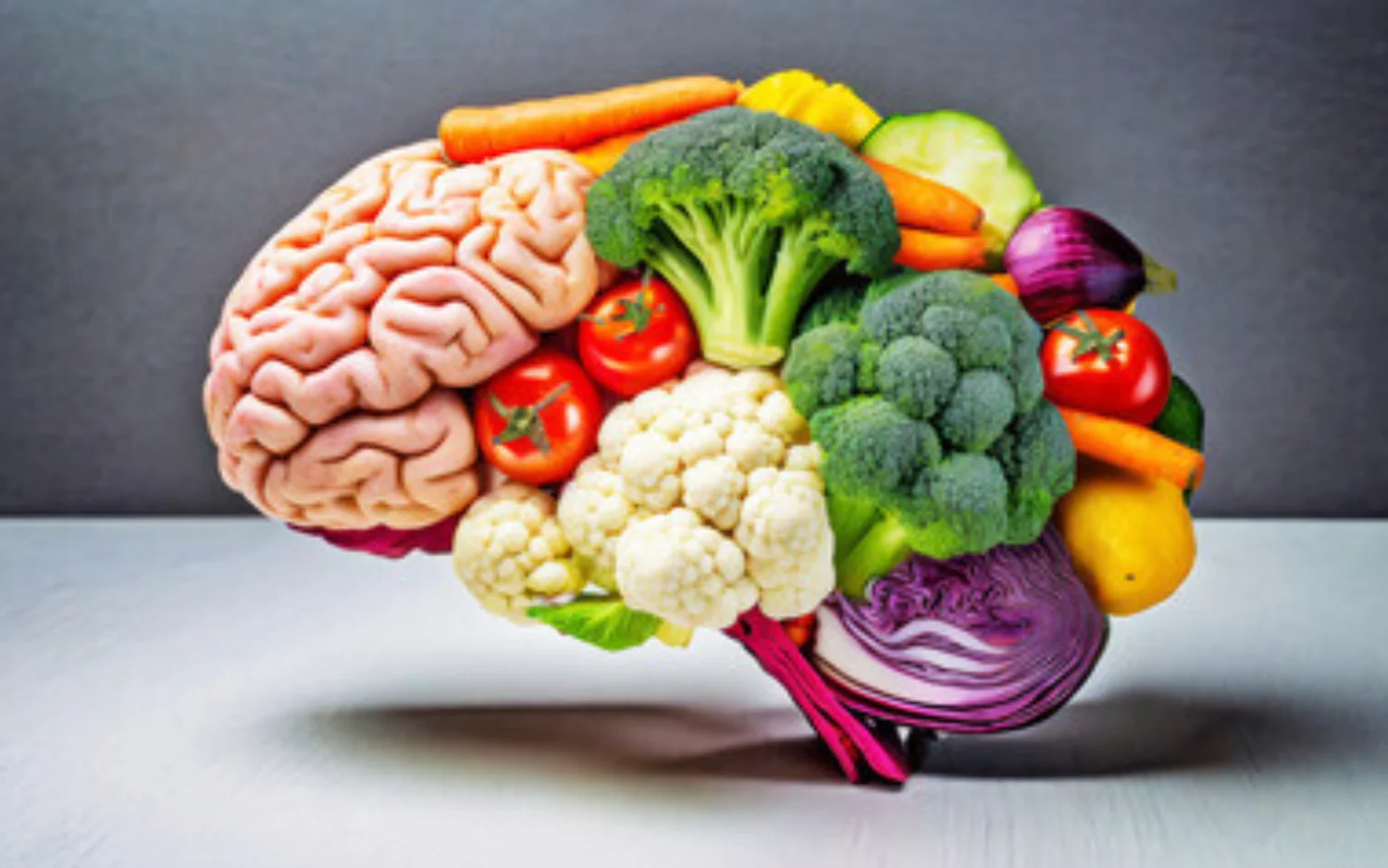 Brain formed from fruits and vegetables improve brain health.