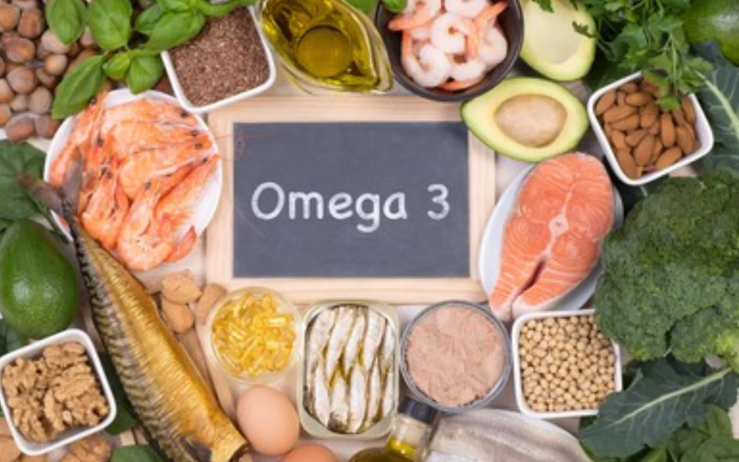 Visual representation of omega-3 fatty acids and their benefits.