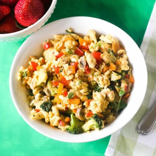 Egg White Veggie Scramble