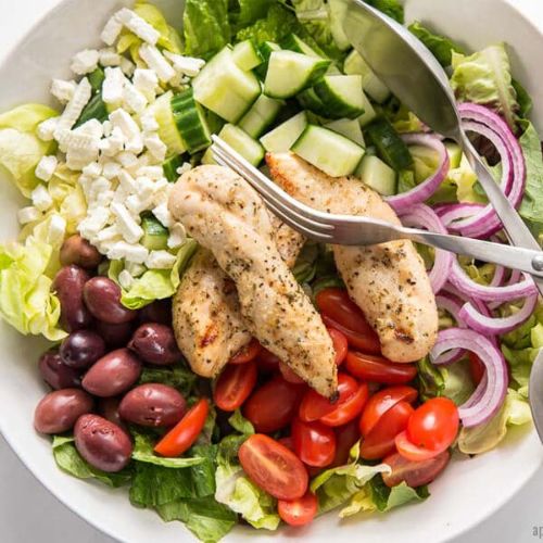 Grilled Chicken Salad with a Light Vinaigrette