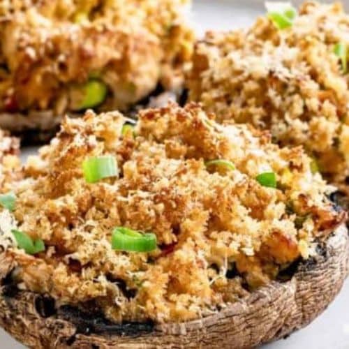 Krill-Stuffed Portobello Mushrooms