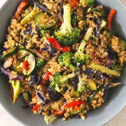 Quick and Nutritious Krill Stir-Fry Veggies and Brown Rice